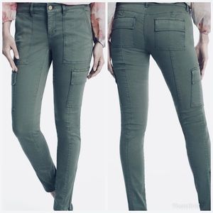 NWT WHBM Saint Honore Skinny Cargo Jean in Spruce Size 4